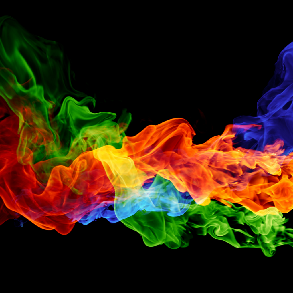 Various colors of fire