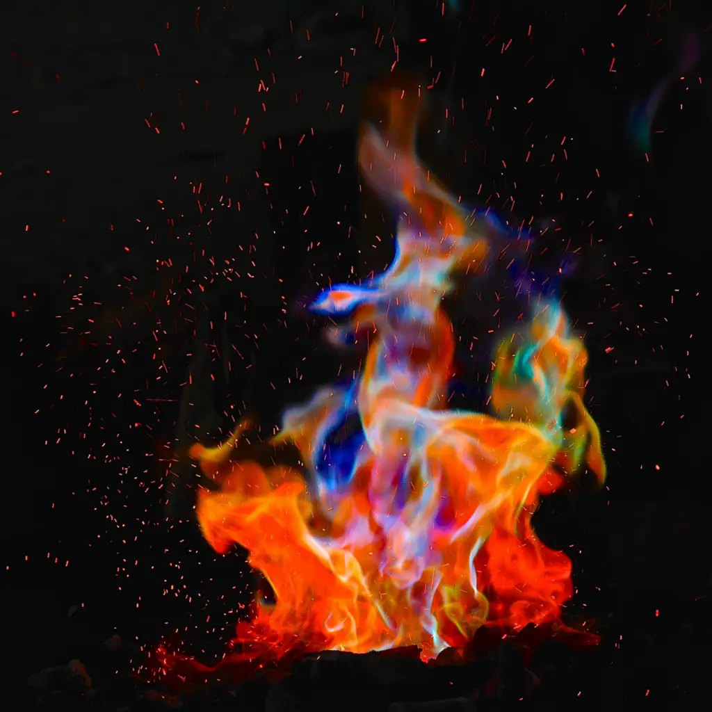 different colors of fire