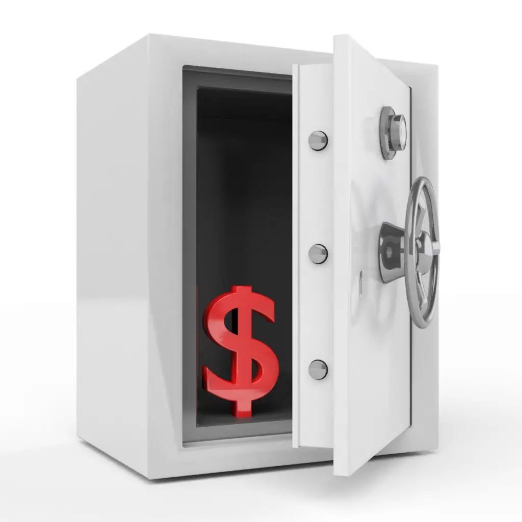 Fireproof safe for cash and documents