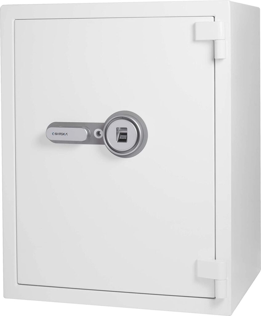 BARSKA Digital Biometric Fireproof Security Safe with Long Locking Bolts